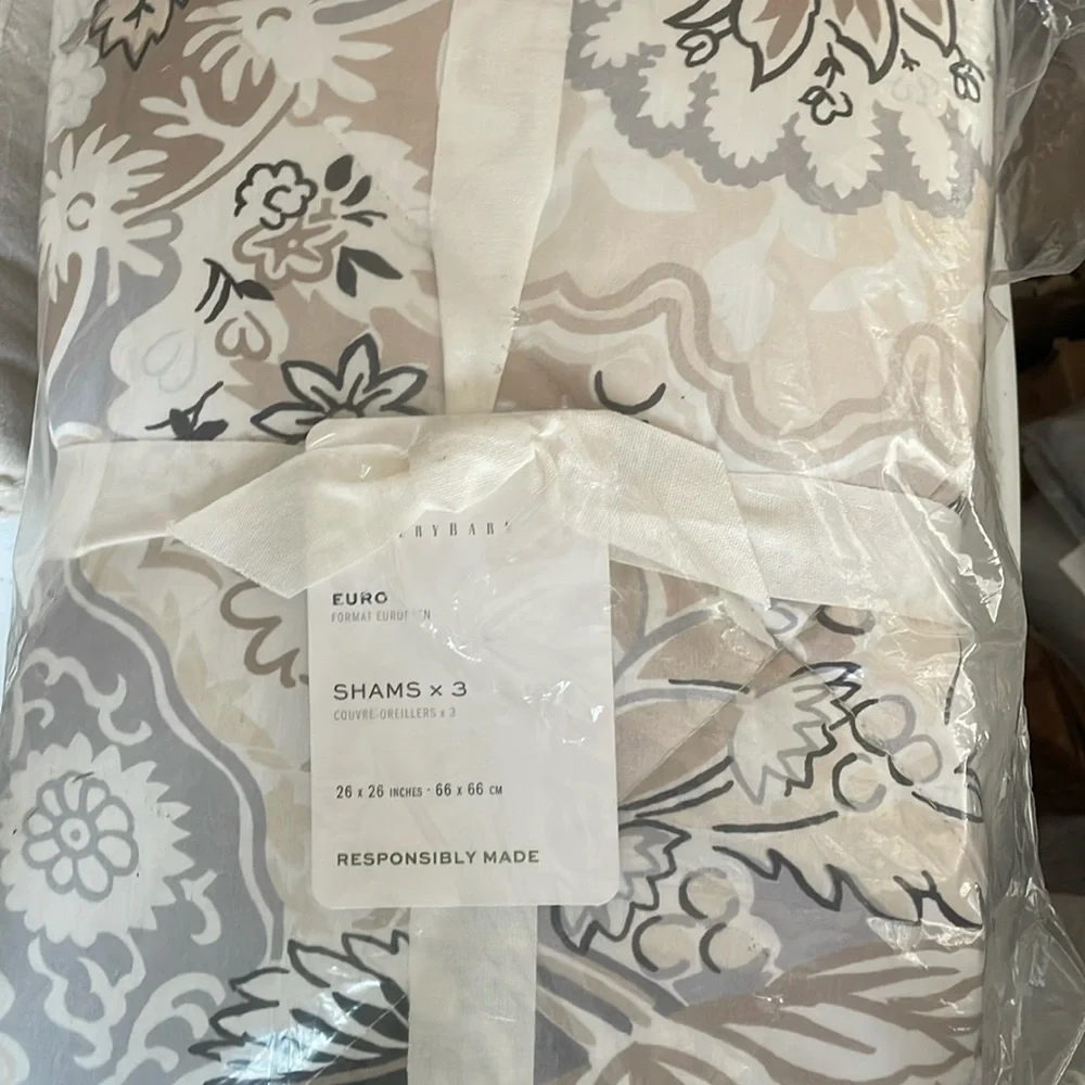 3 / Pottery Barn Celeste Percale Euro Sham